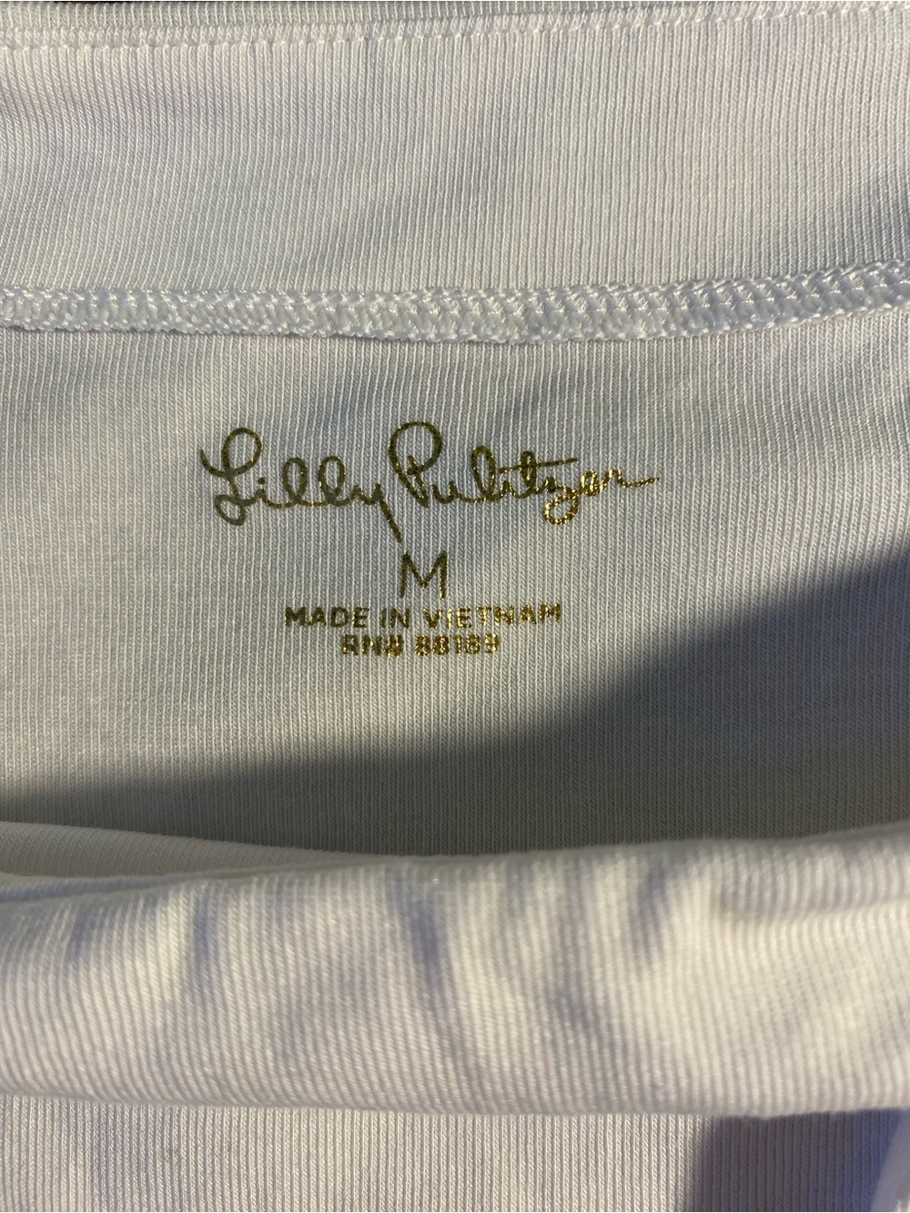 Lilly Pulitzer White Square-Neck Long Sleeve Women’s Top - Picture 5 of 7